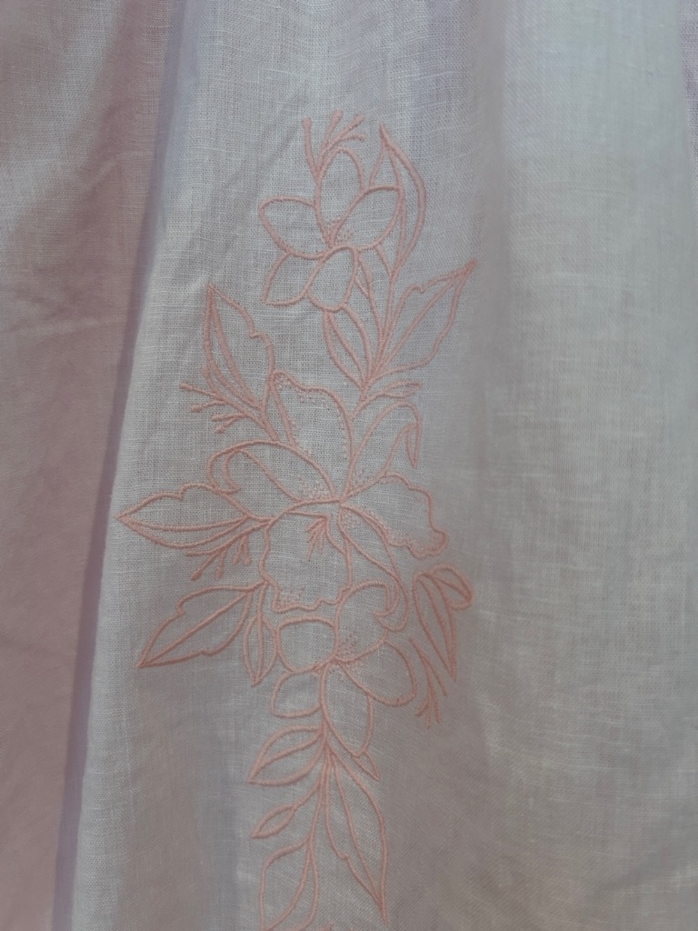 Cotton On Light Pink Wide Leg Floral Embroidered Pants - Picture 2 of 6